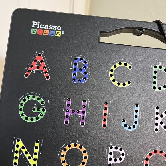 Picasso Tiles - Magnetic Drawing Board - 2 in 1 - Alphabet - ABC & abc - Picture 2 of 4